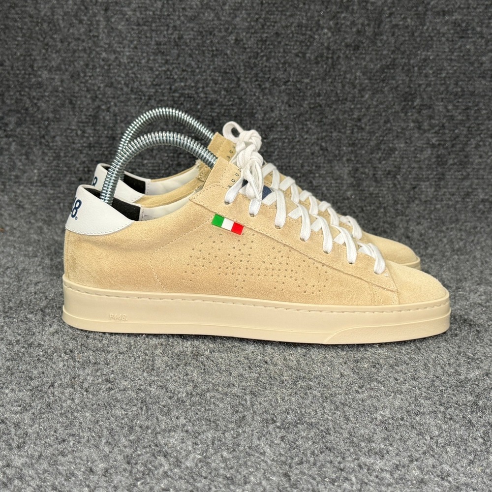 P448 x Scuderia AlphaTauri Jack Sneakers Women 7.5 Tan Suede Low Lace Retro Shoe